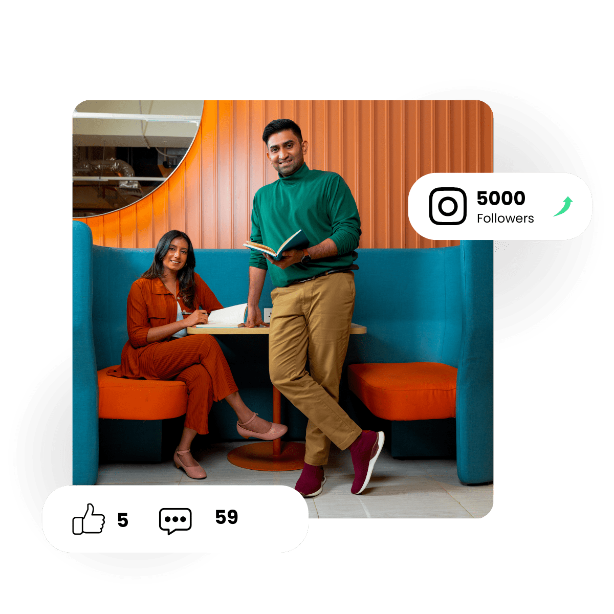 Krio Digital social media marketing result: 5,000 Instagram followers gained